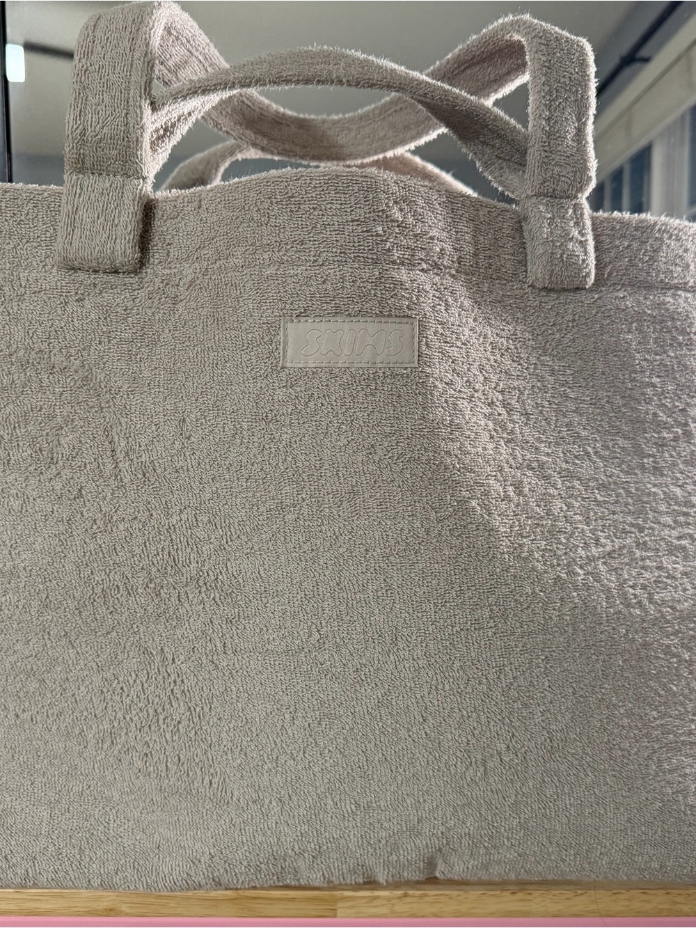 SKIMS Beige Terry Tote